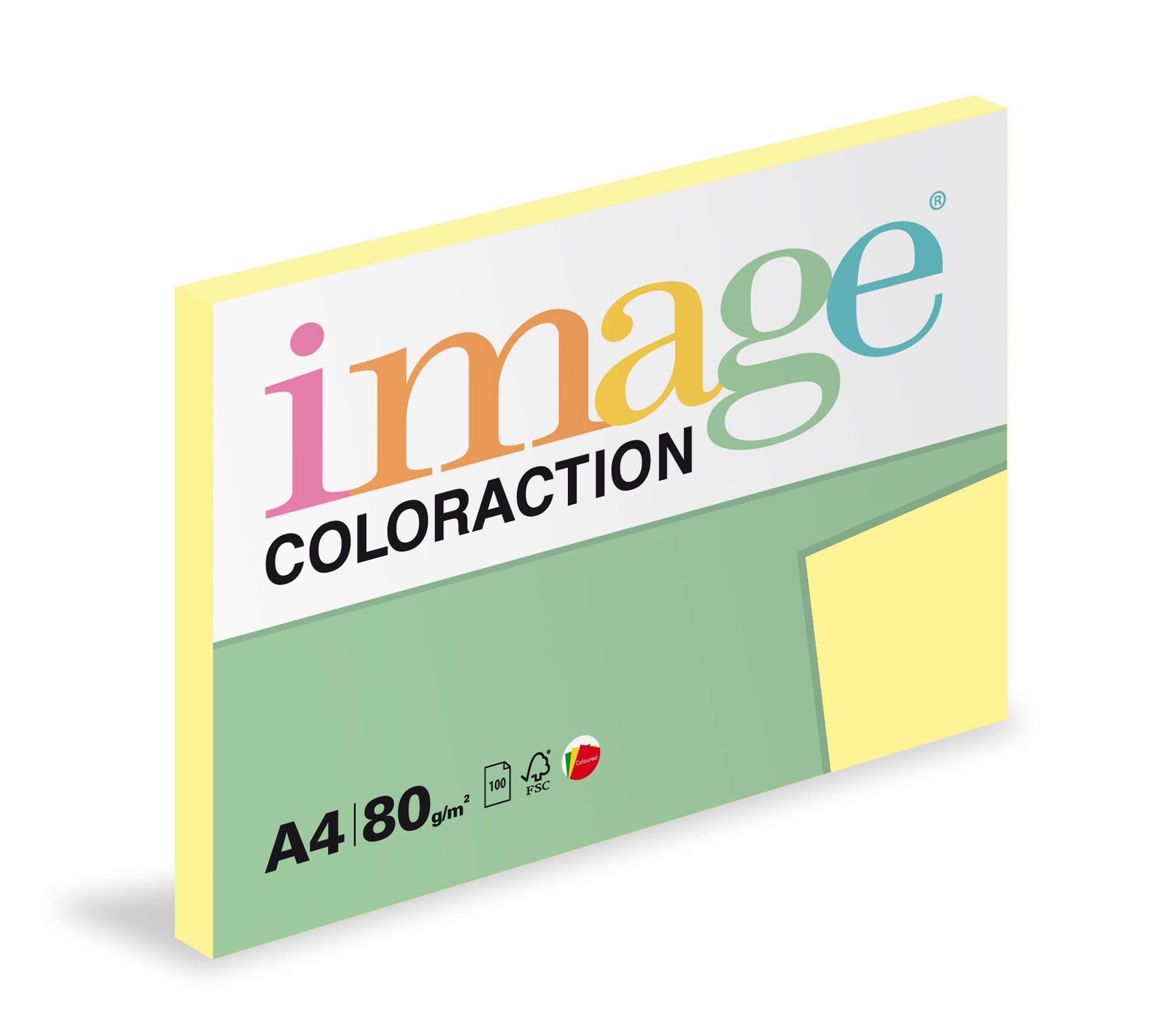 Papír kopírovací Coloraction A4 80g/ 100 listů žlutá pastelová