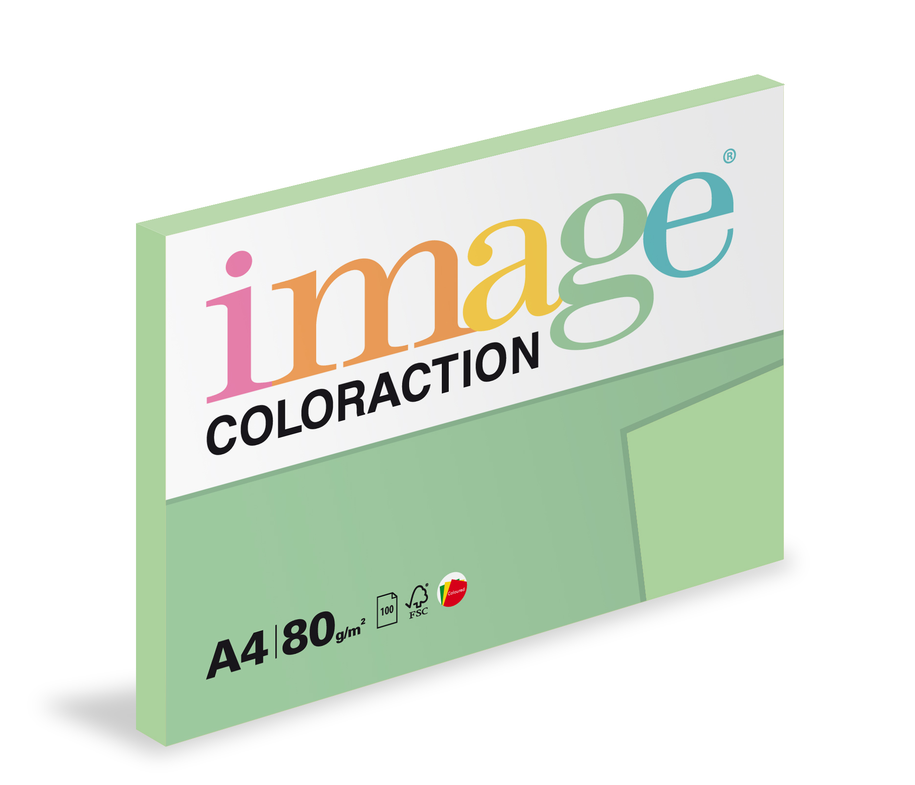 Papír kopírovací Coloraction A4 80g/ 100 listů zelená pastelová