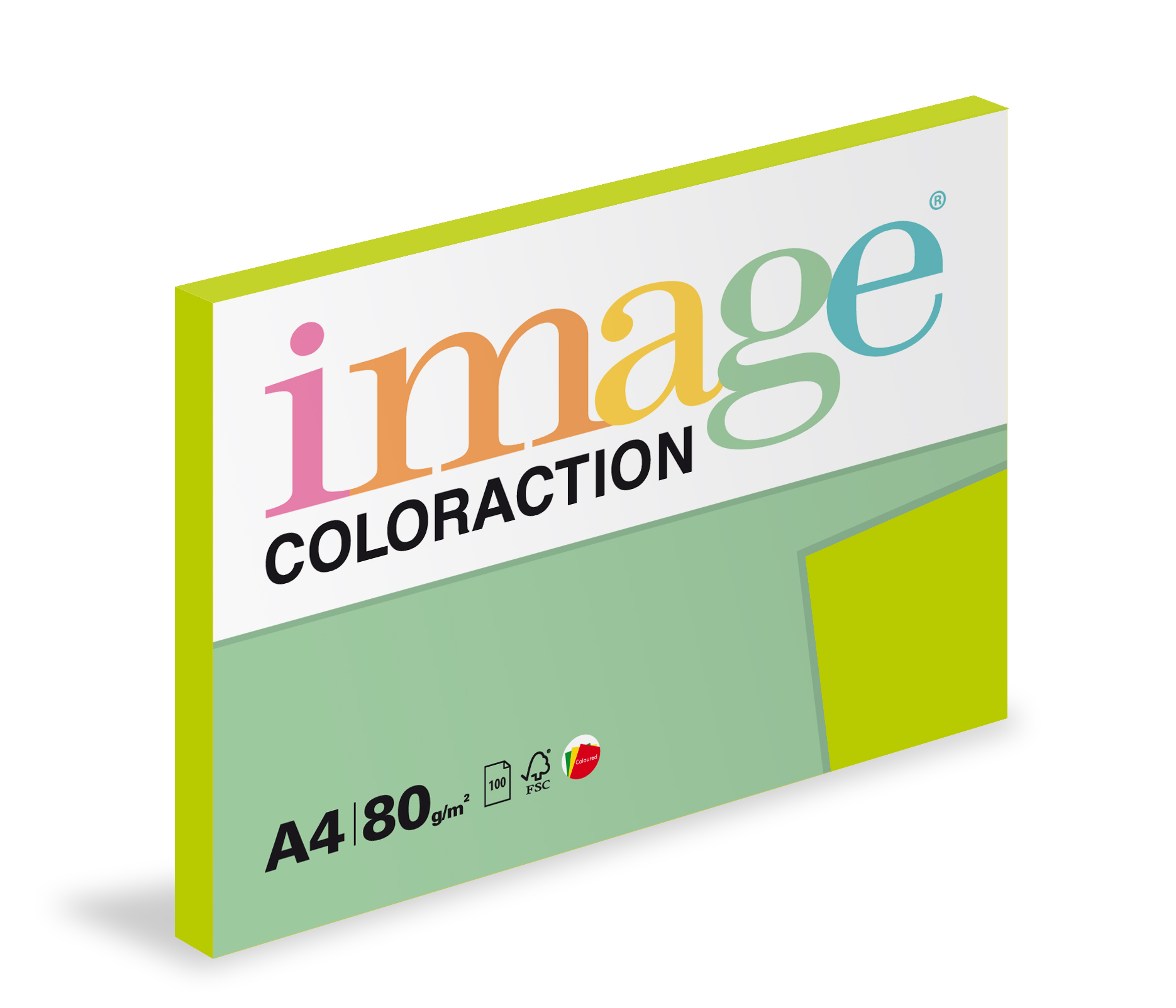 Papír kopírovací Coloraction A4 80g/ 100 listů zelená střední