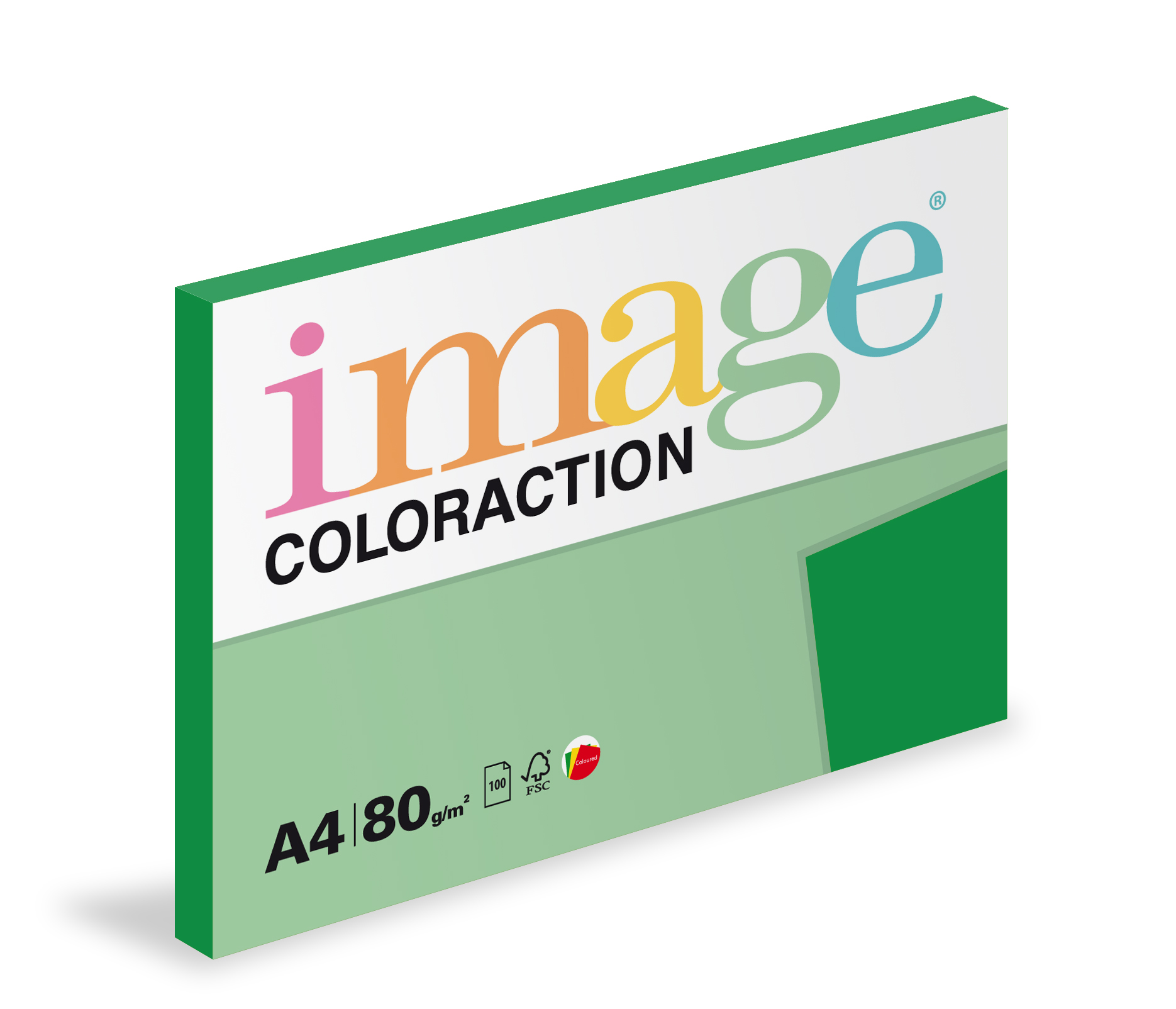 Papír kopírovací Coloraction A4 80g/ 100 listů zelená sytá