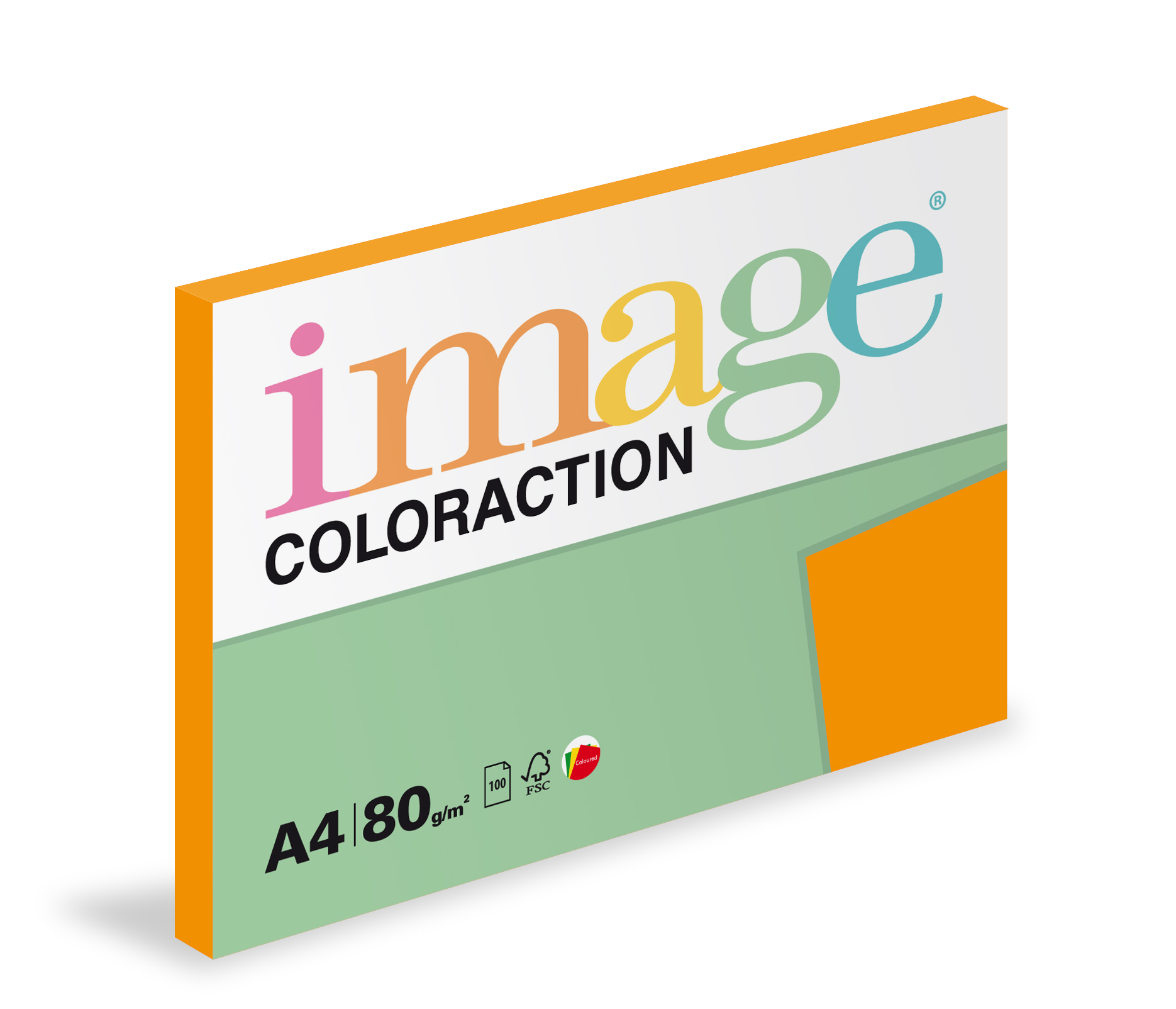 Papír kopírovací Coloraction A4 80g/ 100 listů oranžová reflexní