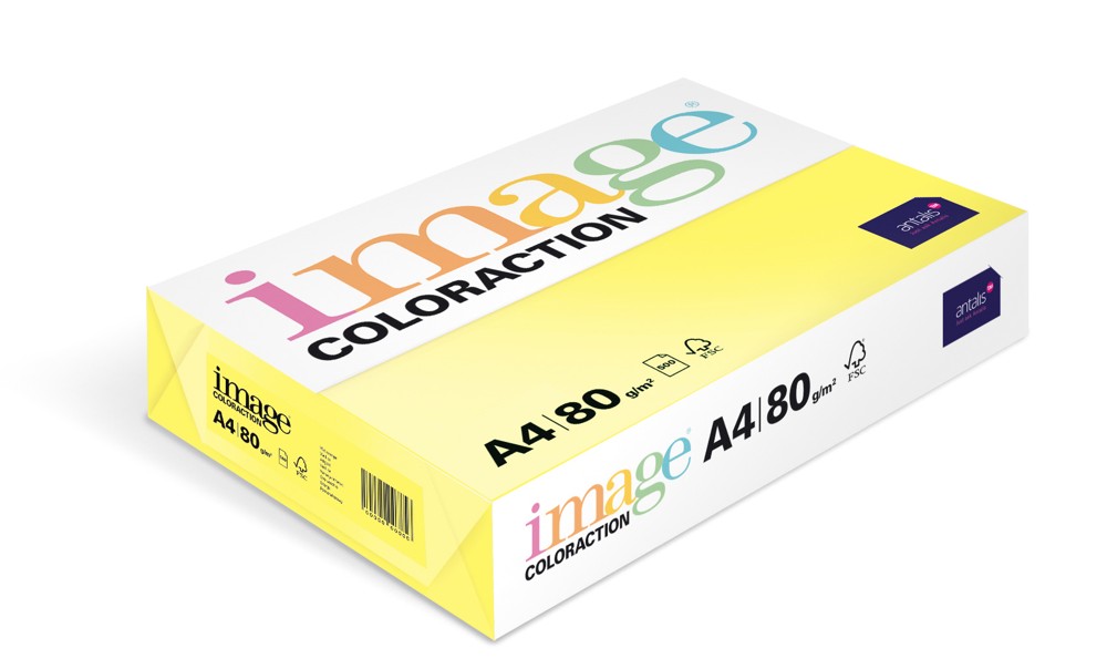 Papír kopírovací Coloraction A4 80g/ 500 listů žlutá citronová