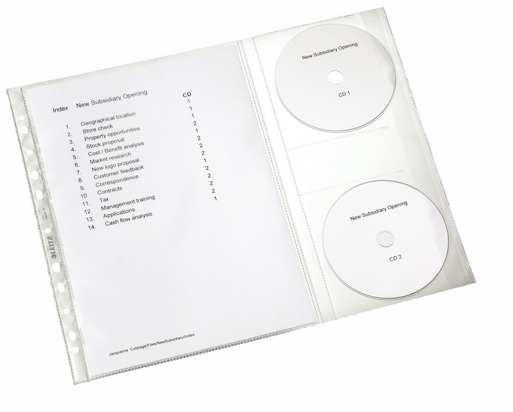 Obal závěsný COMBO A4 U s kapsami na CD