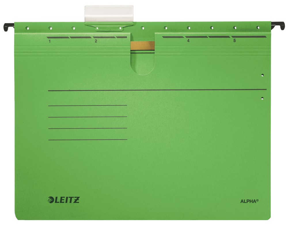 Závěsné desky ALPHA s rychlovazačem zelené