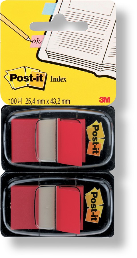 Záložky samolepicí Post-it dvojbalení 25,4 x 43,2 mm/50 ks ružové