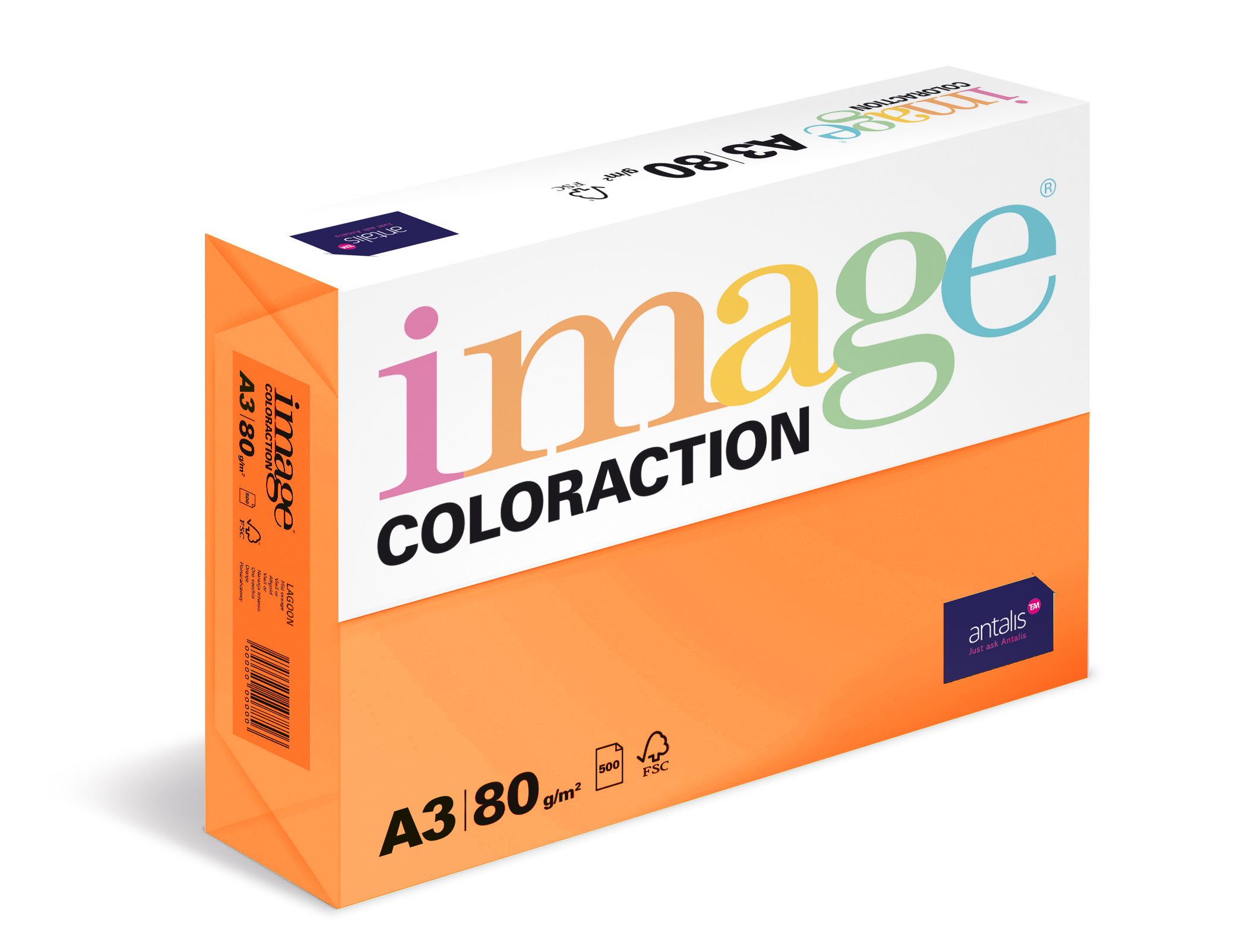 Papír kopírovací Coloraction A3 80g/ 500 llistů oranžová reflexní