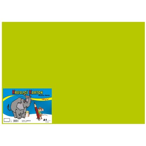 Karton kreslicí barevný A1 180g/10l zelený