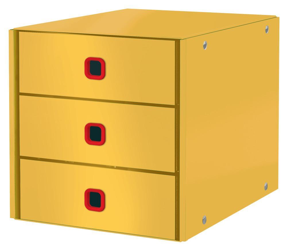Leitz zásuvkový box Click&Store COSY, 3 zásuvky teplá žlutá