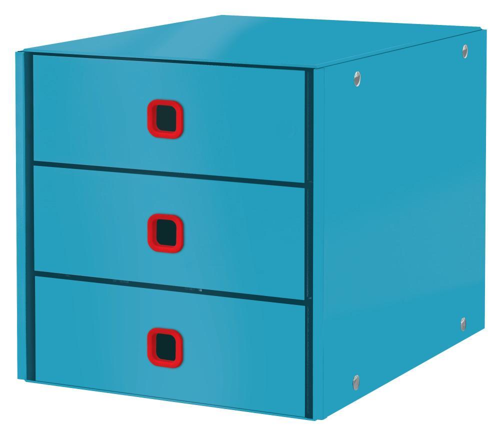 Leitz zásuvkový box Click&Store COSY, 3 zásuvky klidná modrá
