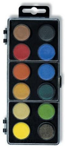 Vodové barvy KOH-I-NOOR 12 odstínů / velké 30mm