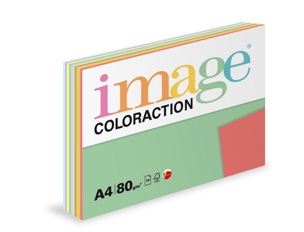 Papír kopírovací Coloraction A4 80g/ 250 listů mix 10 barev
