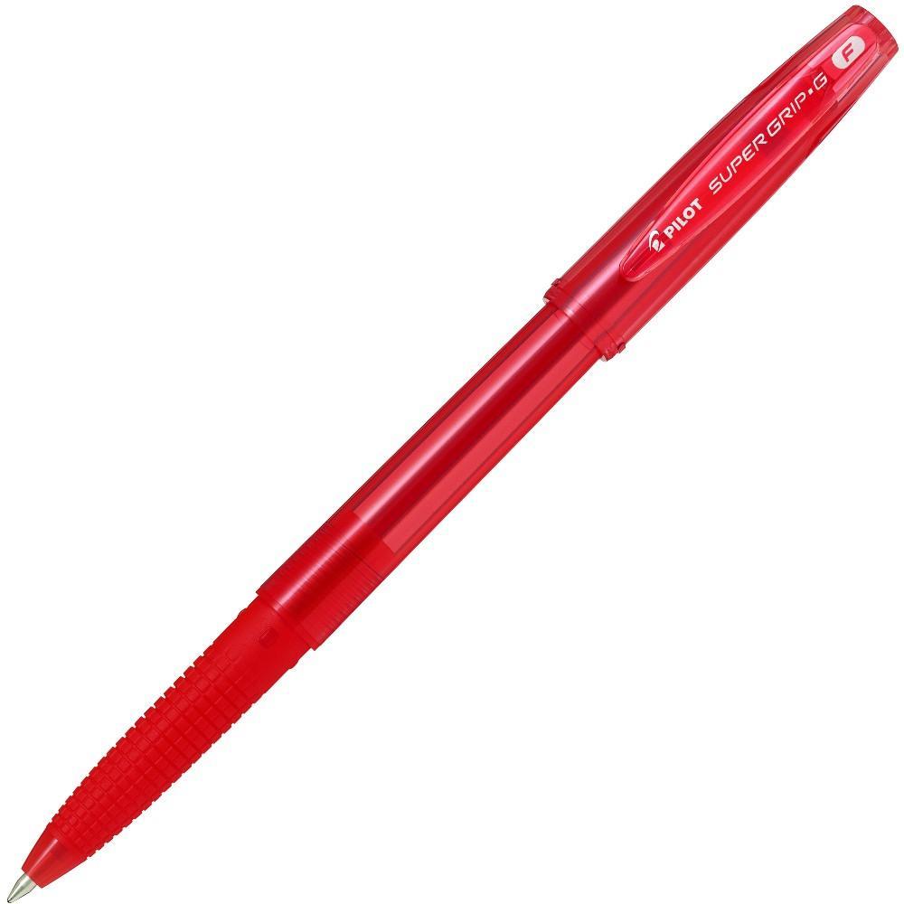 Pero kuličkové Pilot 2043 Super Grip-G s víčkem červené