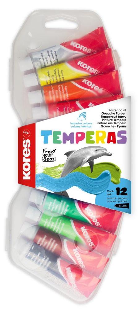 Barva temperová sada Kores 12 ml/12 barev