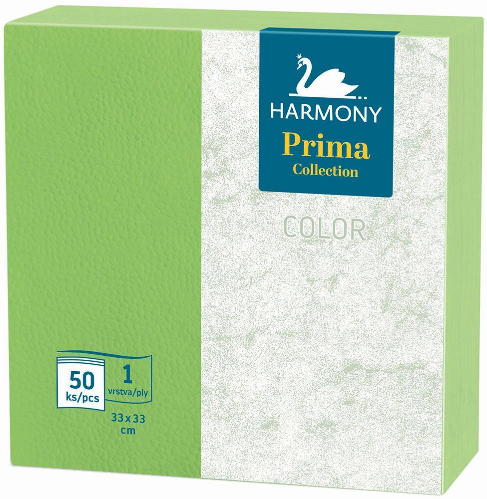 Ubrousky Harmony Color 33 x 33 zelené 1-vrstvé / 50 ks