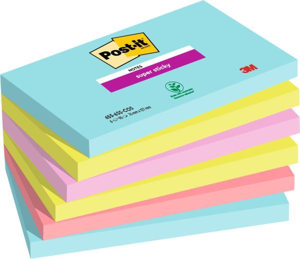 Blok samolepicí Post-it COSMIC 76 x 127mm/6 ks, silně lepicí