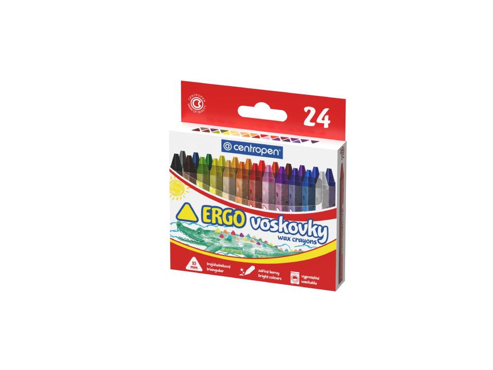 Pastelky voskové Centropen 9531/24 ks trojúhelníkové