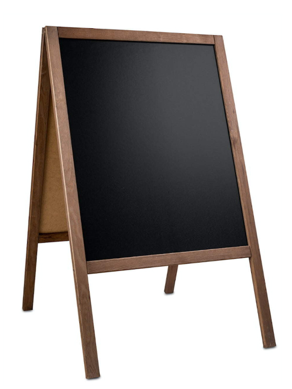 Stojan reklamní dřevěný černý 60 x 100 cm