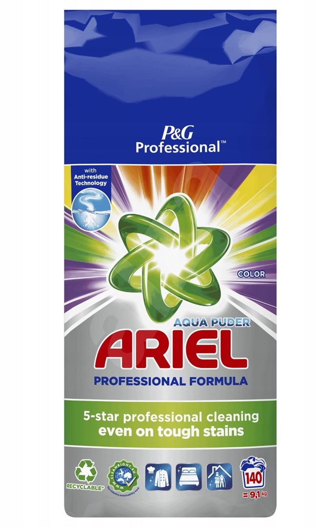 Prací prášek Ariel professional color 10,5 kg / 140 PD