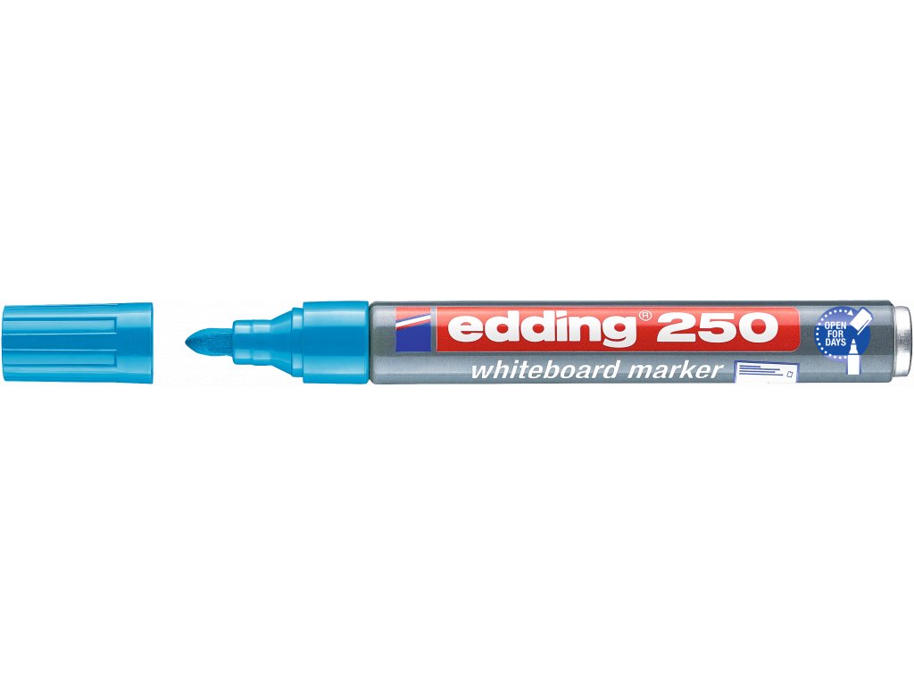 Edding 250 popisovač na bílé tabule světle modrý 1,5 - 3 mm