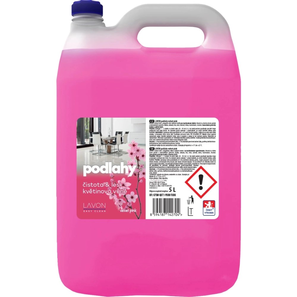 Lavon na podlahy 5l Velvet Pink růžový