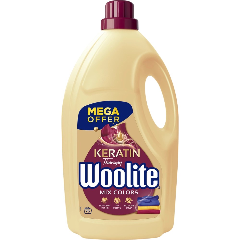 Woolite tekutý prací prášek na bílé i barevné prádlo 4,5l / 75 PD