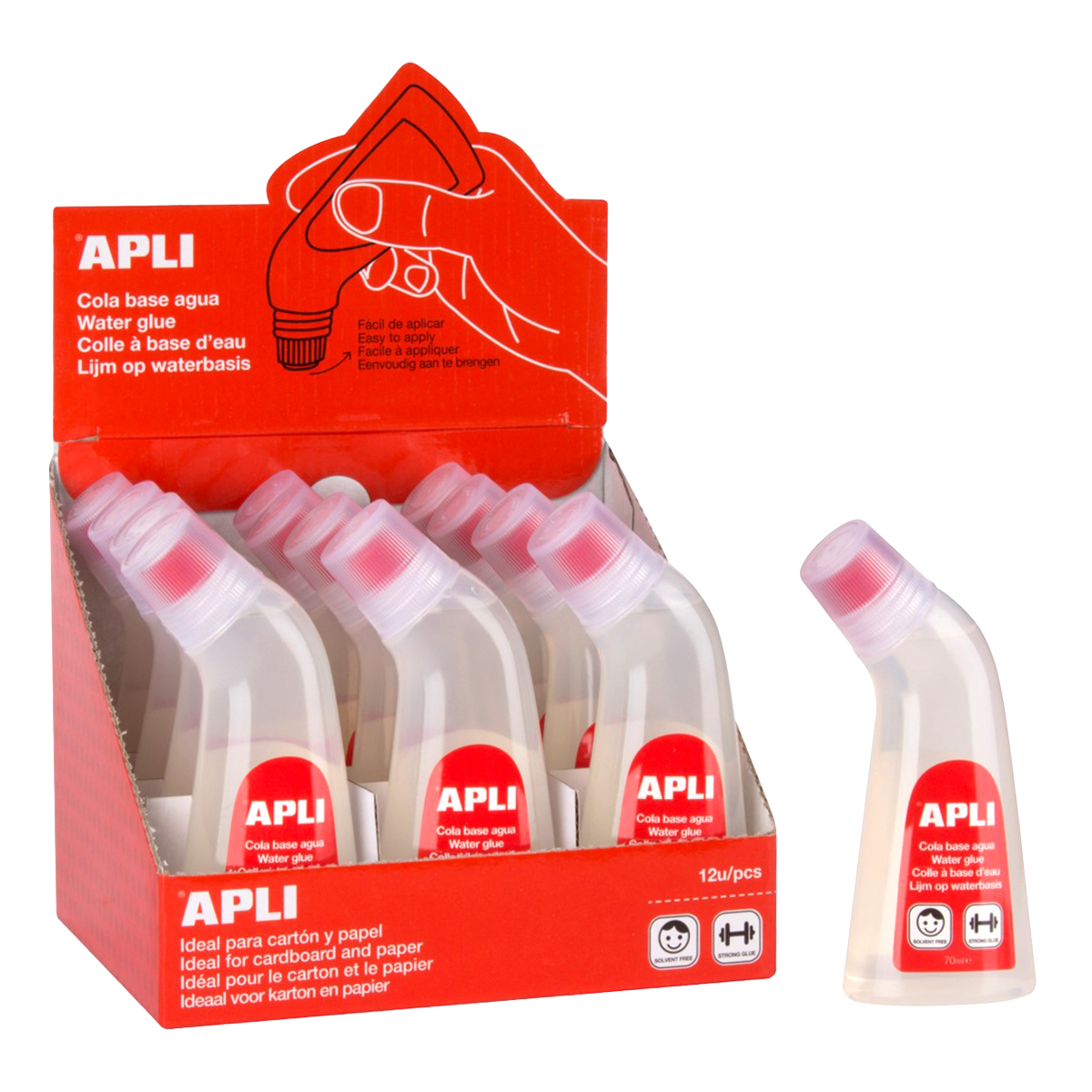 Lepidlo APLI s houbičkou, 70 ml, transparentní