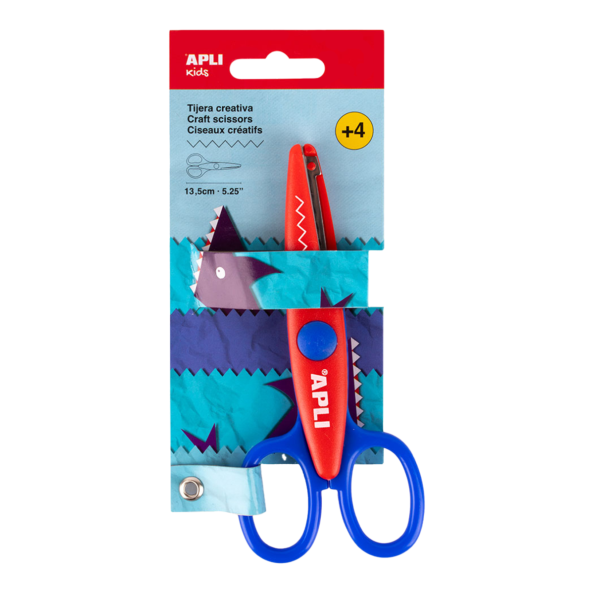 Nůžky APLI kreativní - zoubky, 13,5 cm, kulatá špička