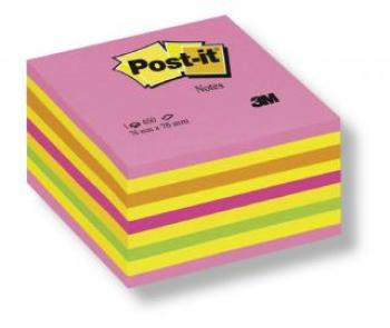Blok samolepicí Post-it 76 x 76 mm růžový neon / 450 listů