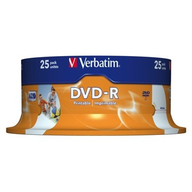 DVD-R VERBATIM 25ks v balení / cakebox