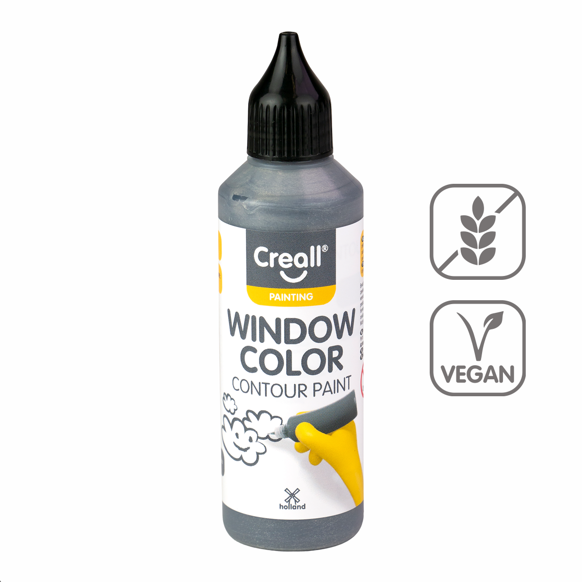 Creall konturovací barva na sklo Window color,80 ml,stříbrná