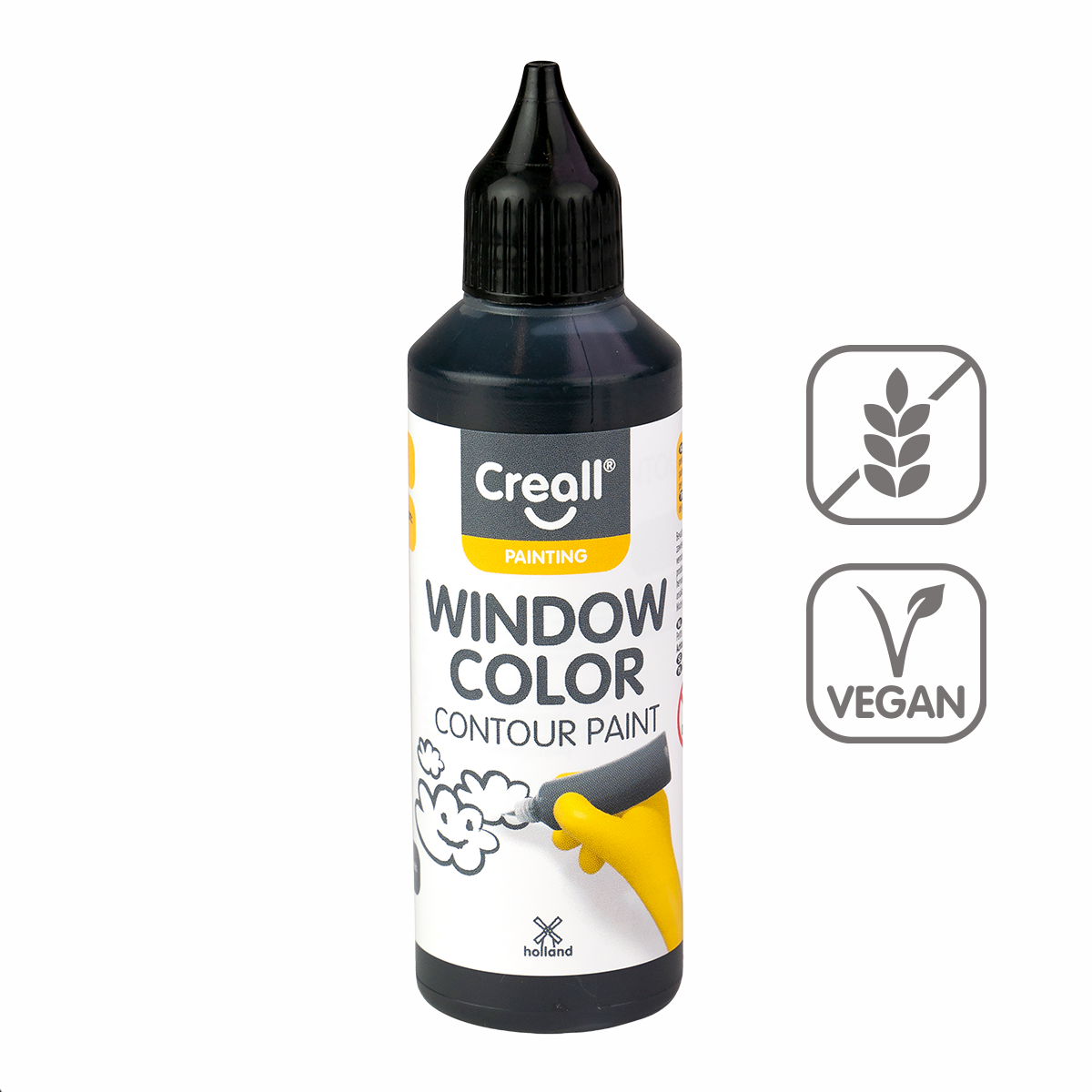 Creall konturovací barva na sklo Window color,80 ml, černá