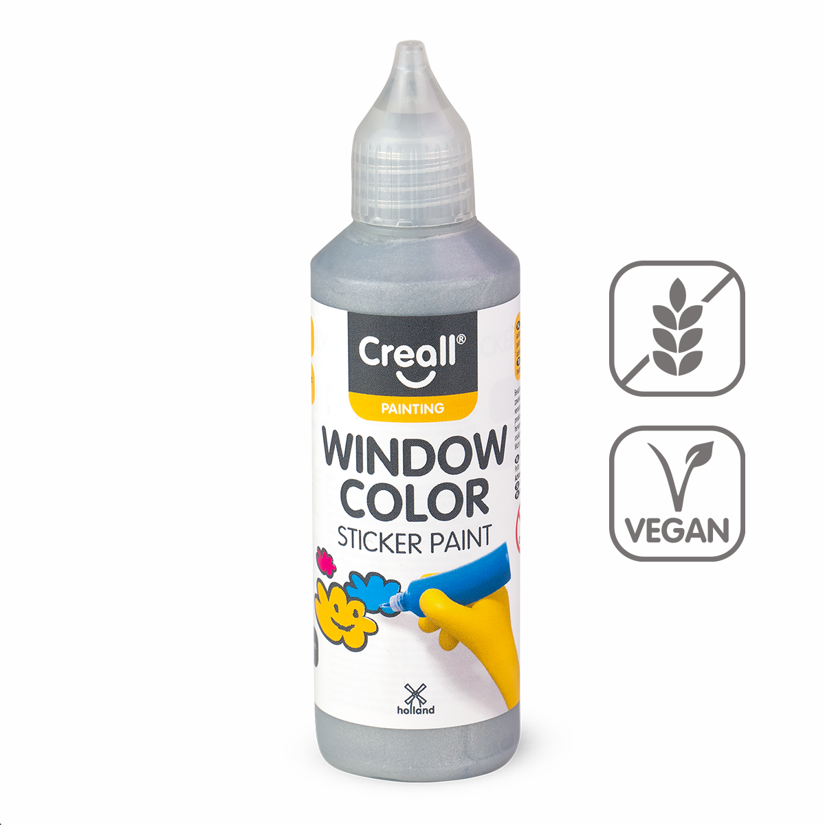 Creall barva na sklo Window color, 80 ml, stříbrná