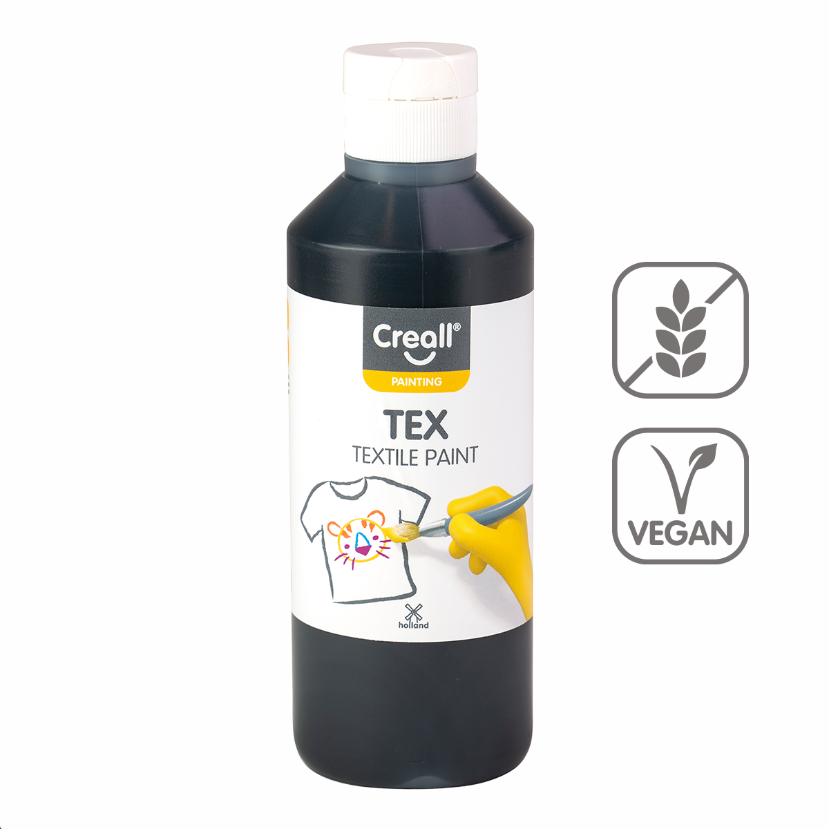 Creall textilní barva TEX, 250 ml, černá
