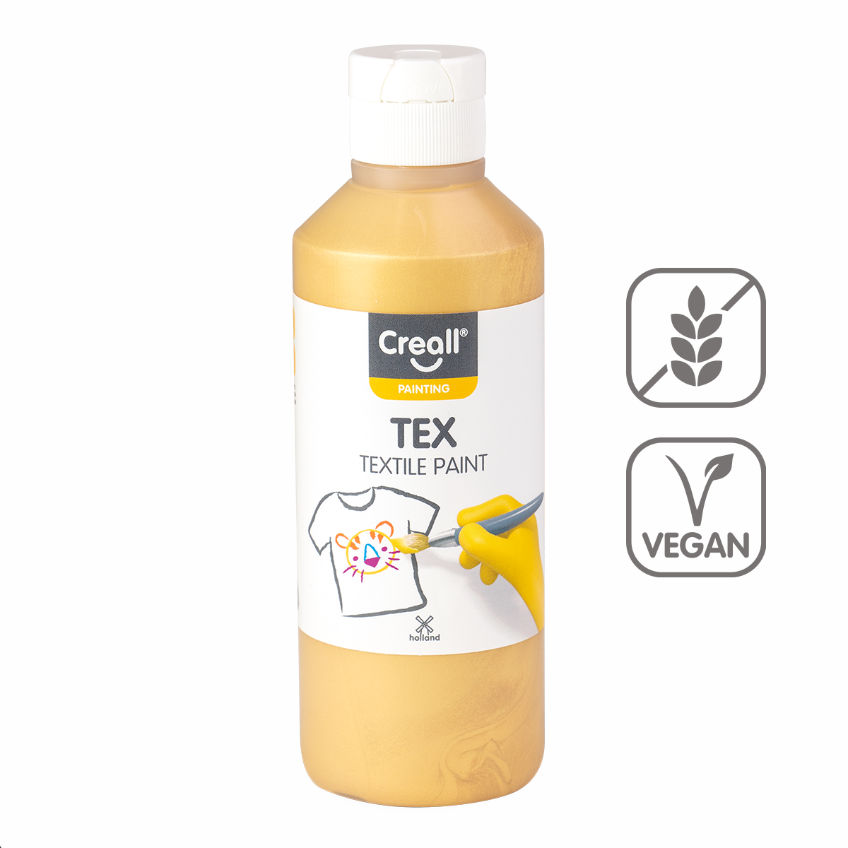 Creall textilní barva TEX, 250 ml, zlatá