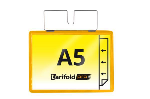 djois identifikační kapsa se závěsem A5 na šířku žlutá 10ks