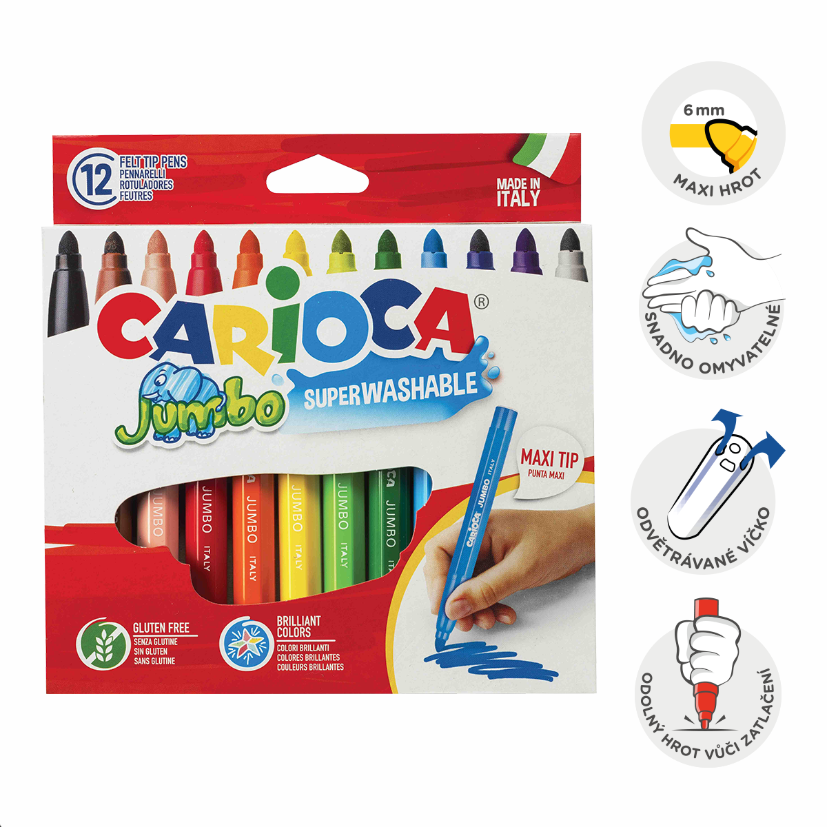 Fixy Carioca Jumbo, 12 ks