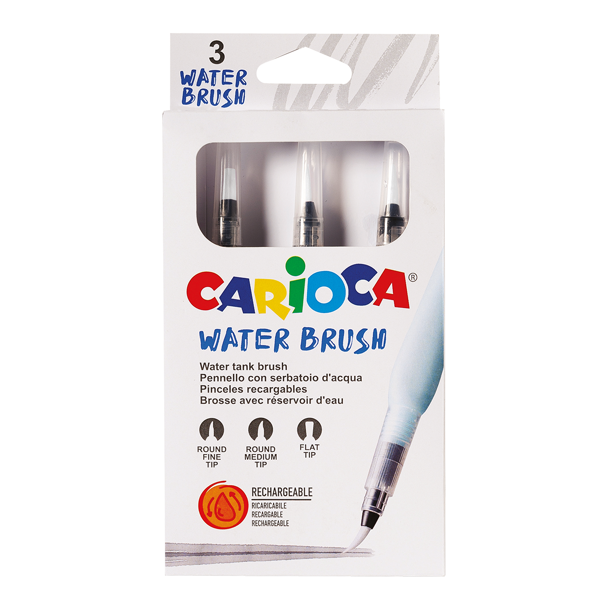Sada vodních štětců Carioca, 3 ks