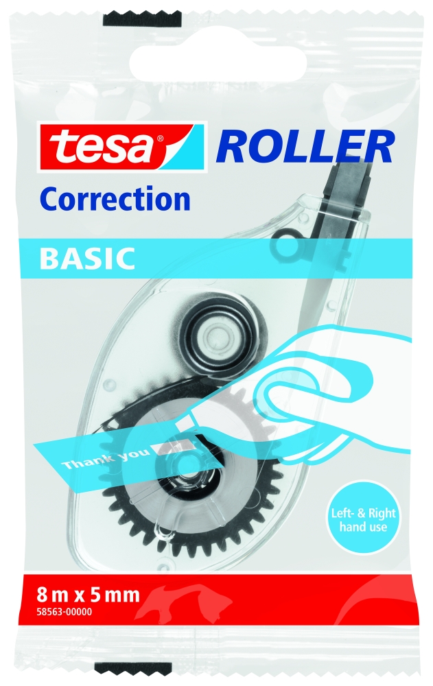 Opravný roller TESA Basic, jednorázový, 8 m x 5 mm