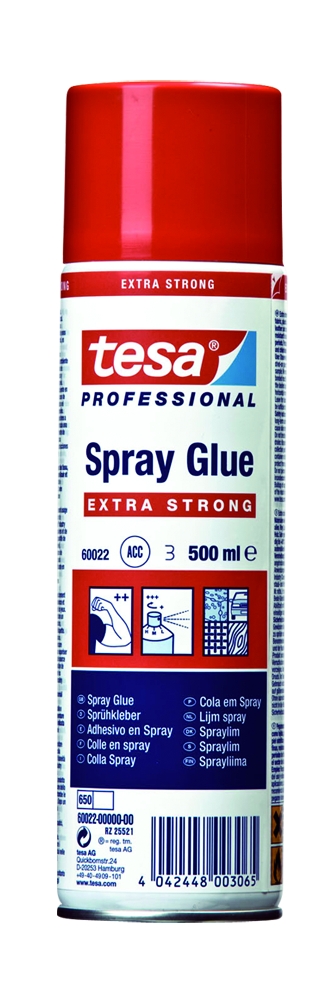 Lepidlo ve spreji TESA, extra silné, 500 ml, permanentní, bezbarvé