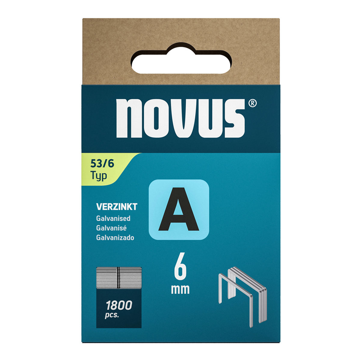 Drátky do sponkovačky Novus, typ A 53/6mm