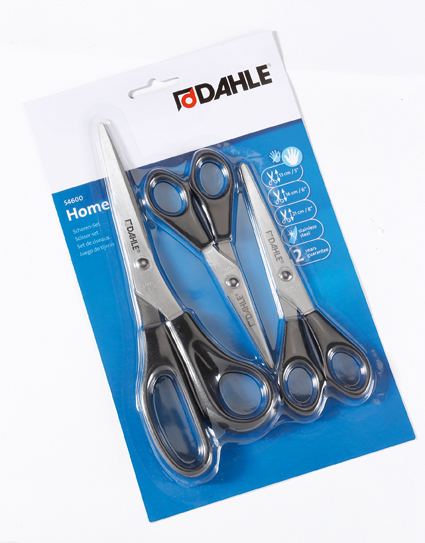 Nůžky DAHLE set Home, 14 cm, 15 cm a 20 cm, černé