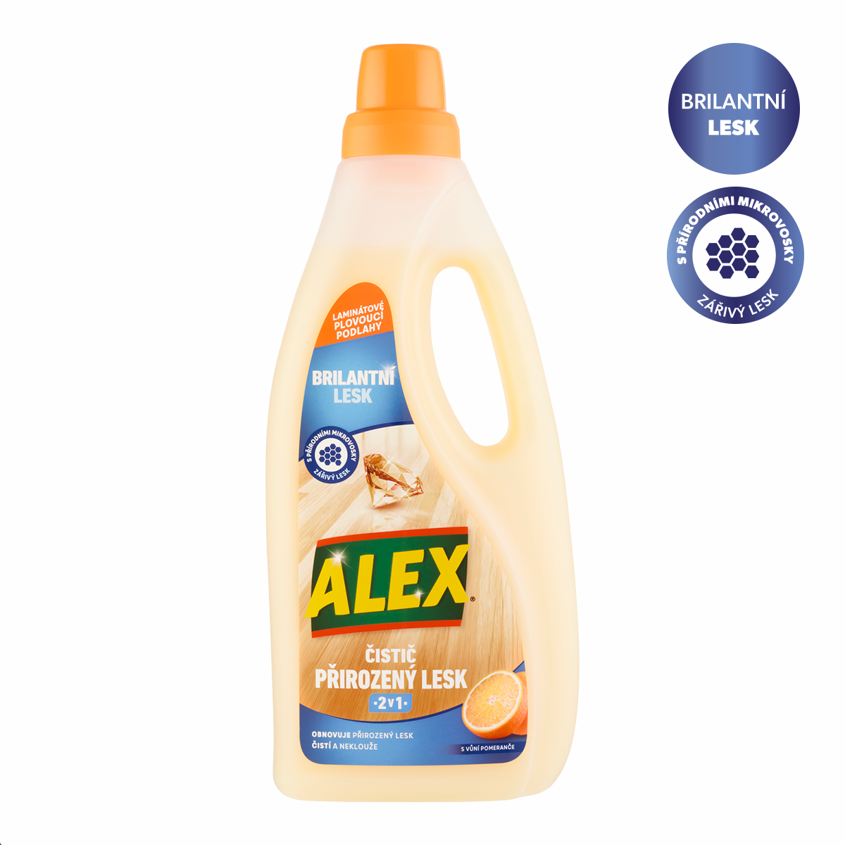 ALEX čistič extra lesk 2 v 1 na laminát 750ml