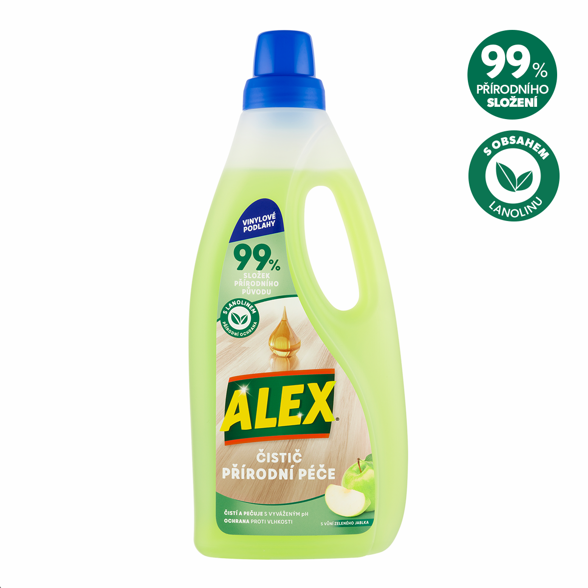 ALEX čistič extra přírodní péče na vinyl, 750 ml, zelené jablko