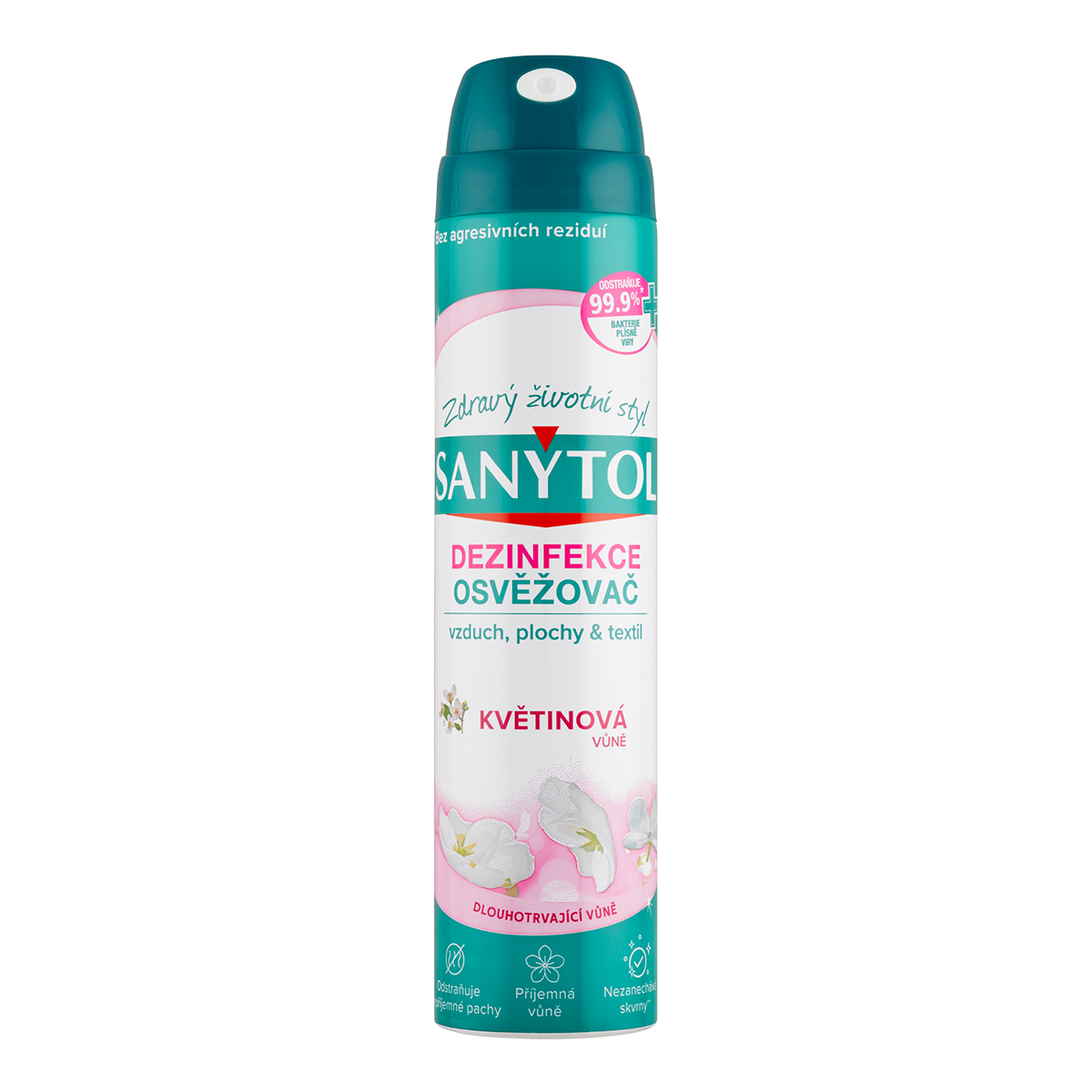 Osvěžovač a dezinfekce vzduchu/textilu Sanytol květinová vůně 300 ml