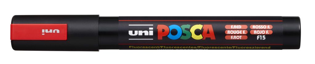 Popisovač akrylový POSCA PC-5M fluo-červený 1,8 - 2,5mm