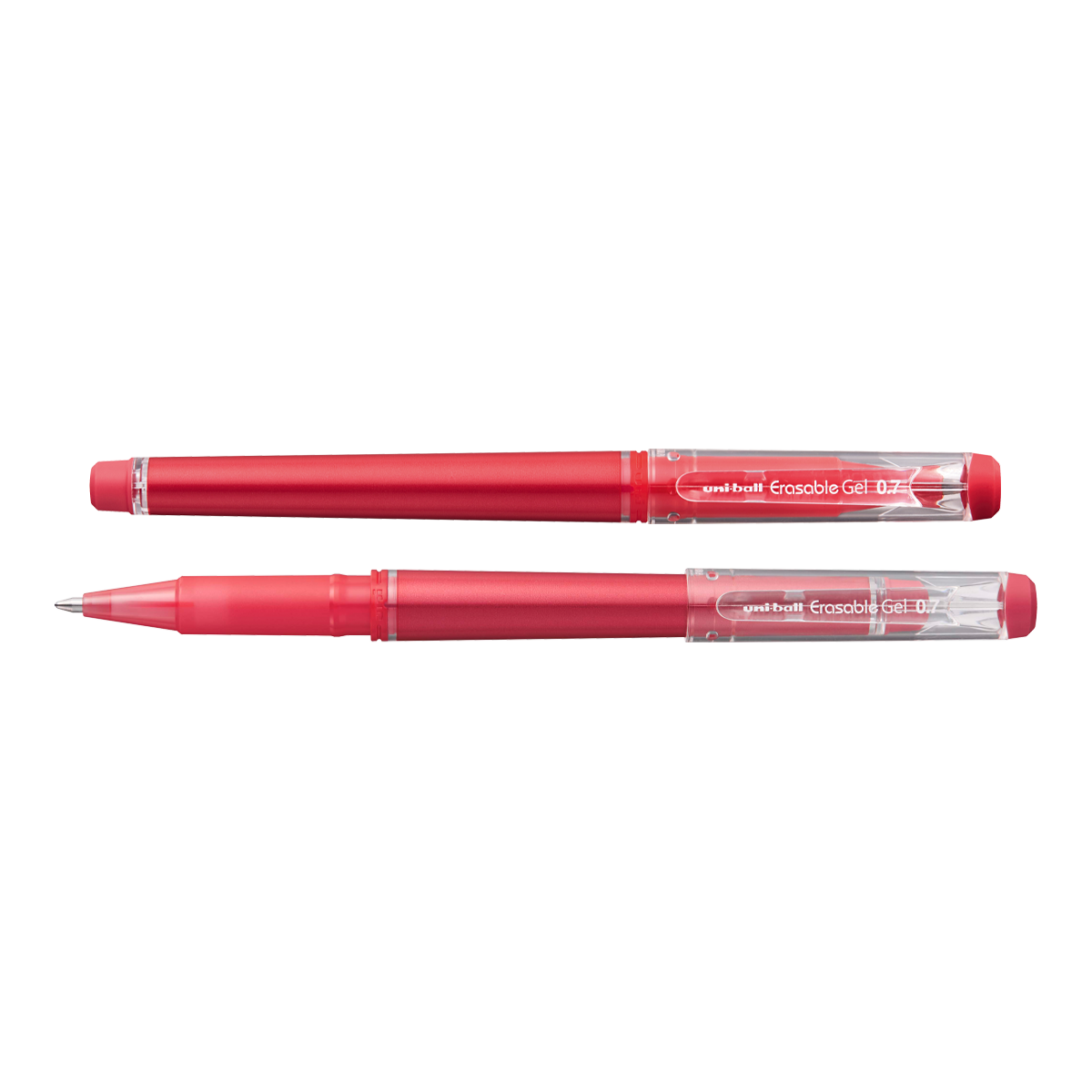 Gumovatelné pero s víčkem UNI UF-222, 0,7 mm červené