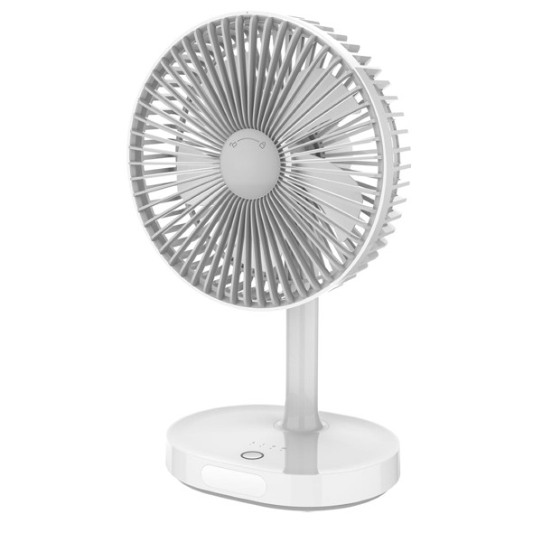Stolní ventilátor Platinet 19 cm noční osvětlení, 3000 mAh