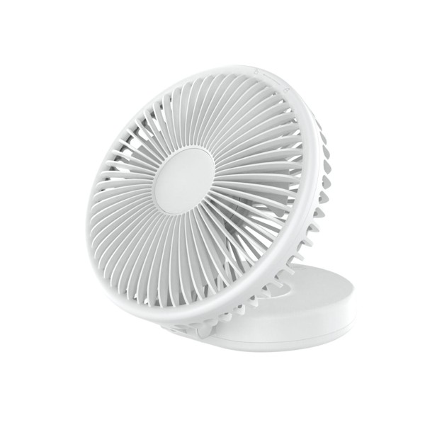 Skládací stolní ventilátor Platinet 19 cm 2400 mAh, bílá