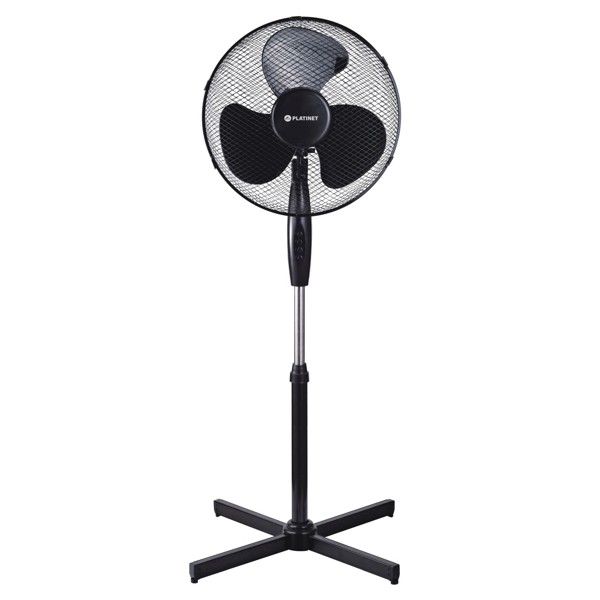 Stojanový ventilátor Platinet 40 cm, oscilace, černá