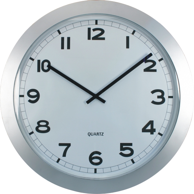 Spoko nástěnné hodiny XXL, O 60 cm, stříbrné